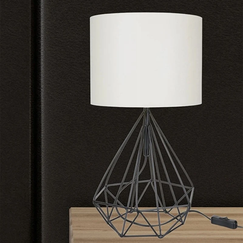 Lampada da tavolo per ufficio scrivania colore nero bianco