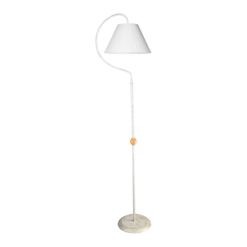 Lampada da terra 158cm a stelo con paralume in tessuto colore bianco