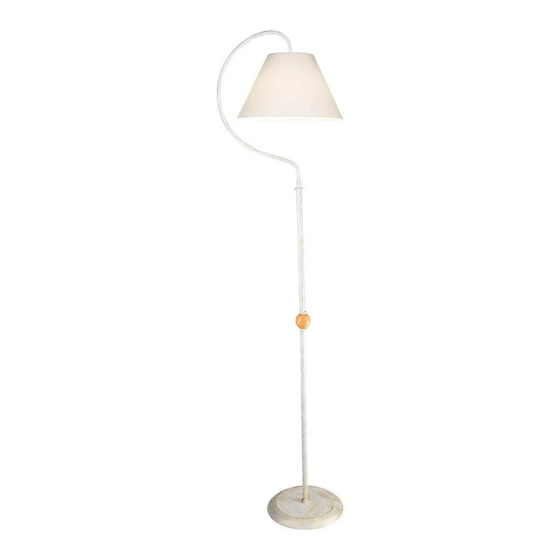 Lampada da terra 158cm a stelo con paralume in tessuto colore bianco