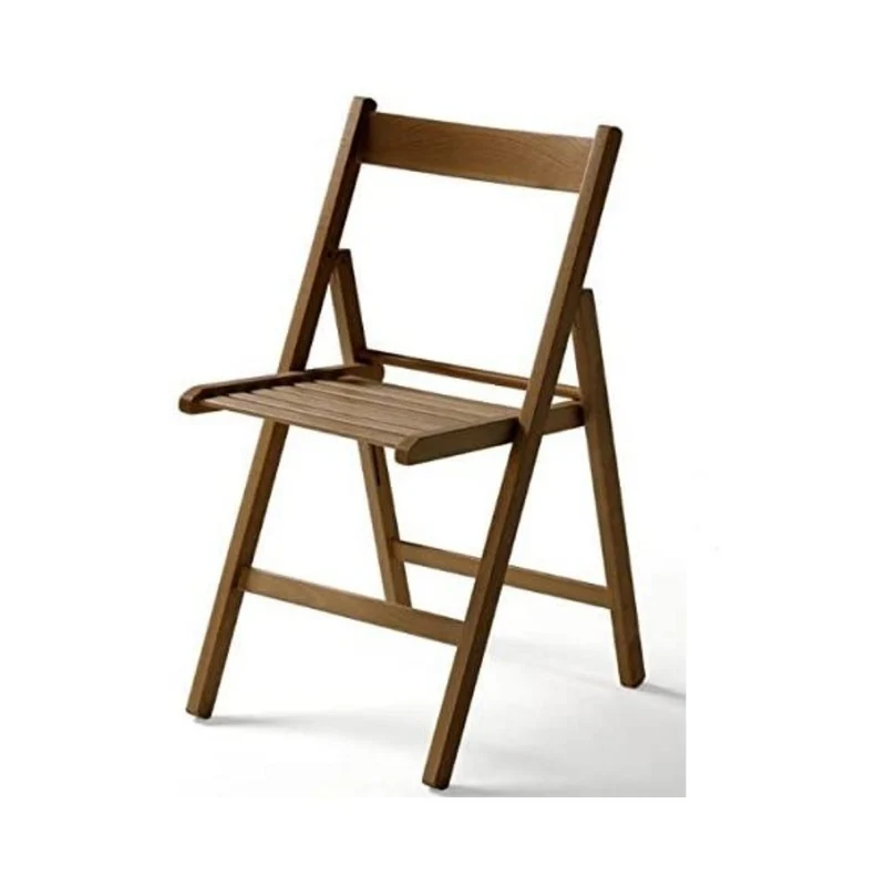 Set 4 Sedia pieghevole in legno effetto noce Penelope