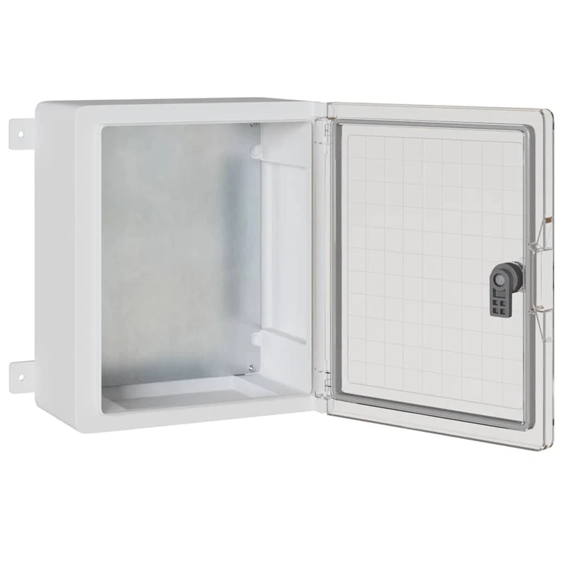Armoire de contrôle moderne 30 x 16,5 x 35 cm durable style contemporain intérieur extérieur en plastique gris 02_0058210