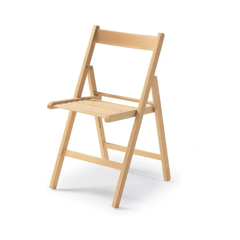 Set 4 sedie pieghevoli in legno di faggio colore naturale - Penelope