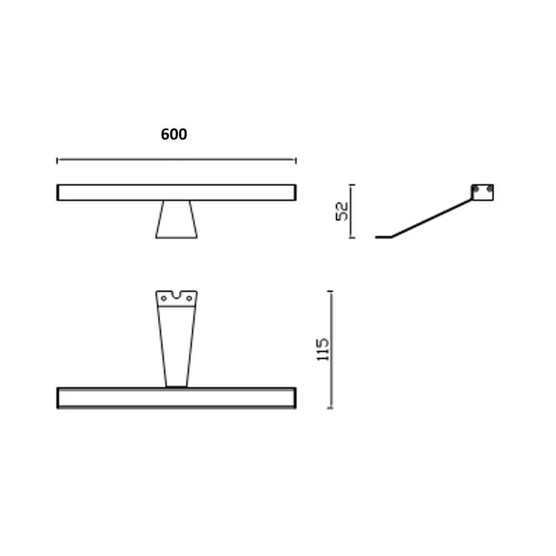 Lampada LED per bagno 600 mm cromata - Kyra