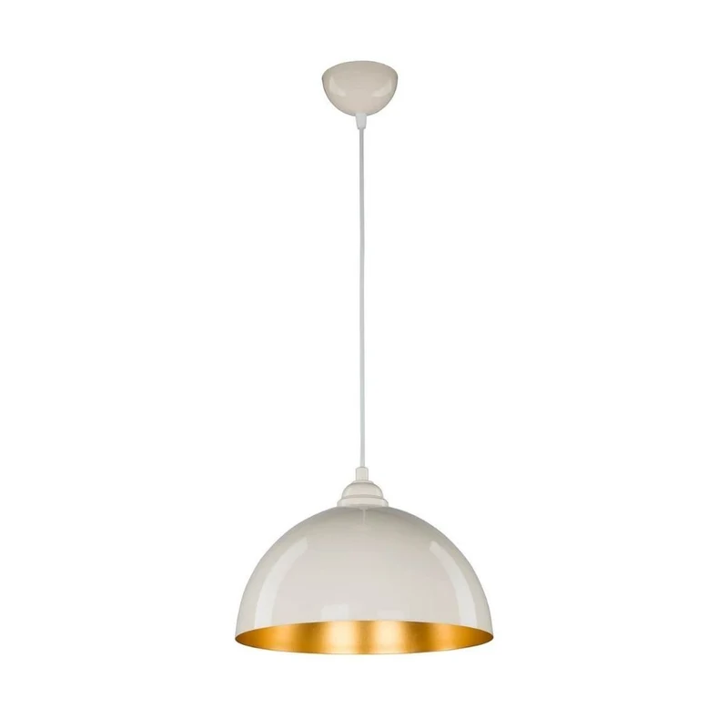 Lampada a sospensione 60h in metallo bianco Topak