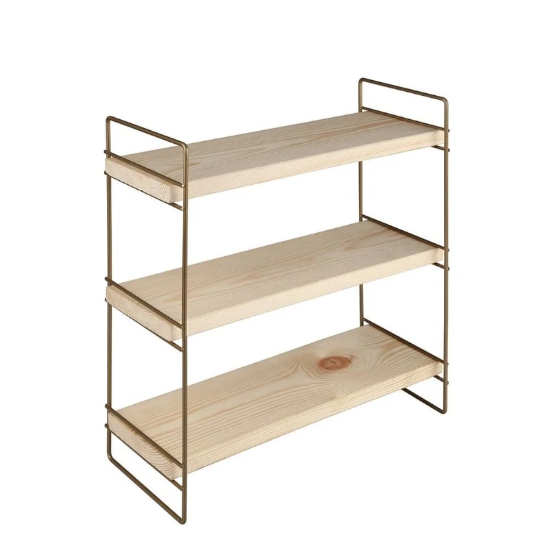Scaffale 40x40h con 3 ripiani in legno colore bronzo Hobby