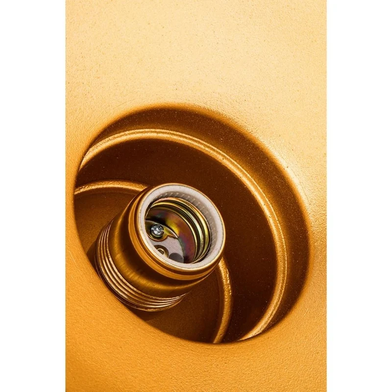 Lampada a sospensione 90h in metallo nero interno oro Kumbet