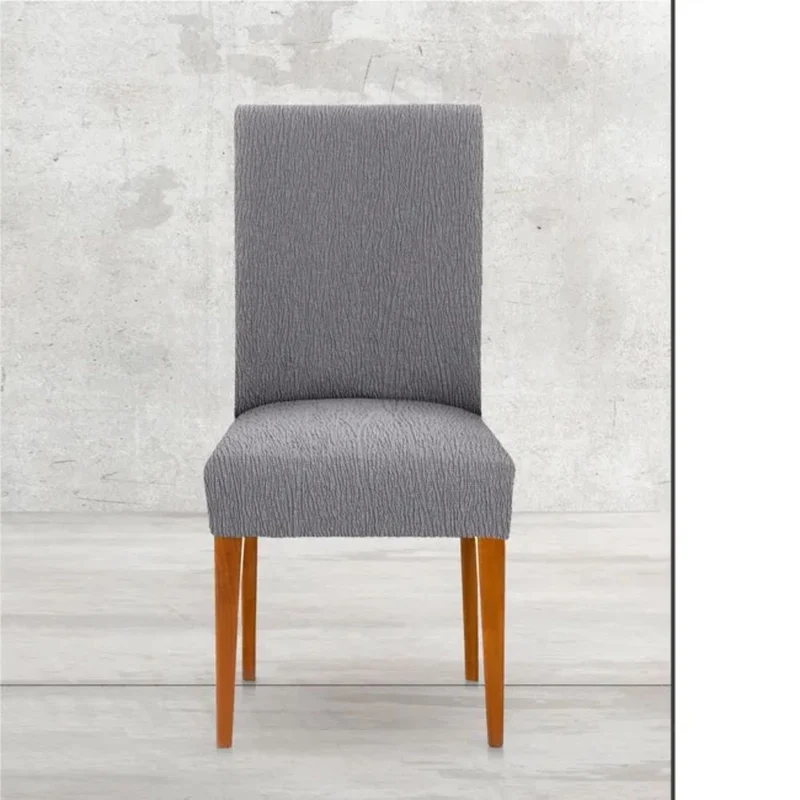 Coprisedia in tessuto elastico colore grigio Troya