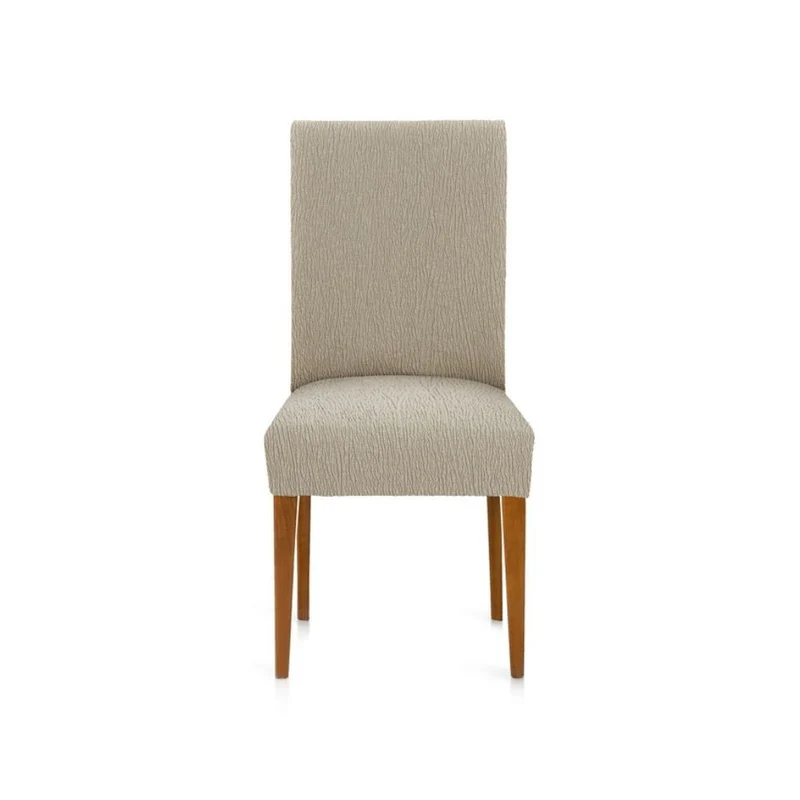Coprisedia in tessuto elastico colore beige Troya