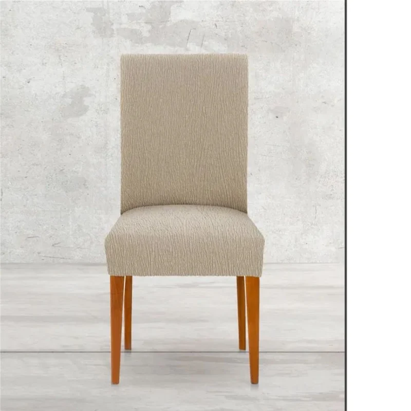 Coprisedia in tessuto elastico colore beige Troya