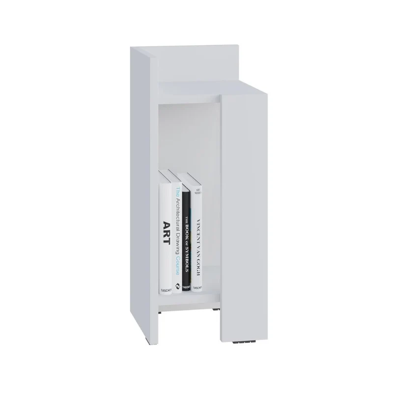 Tavolino di design sinistro 25x60h cm colore bianco - Elos
