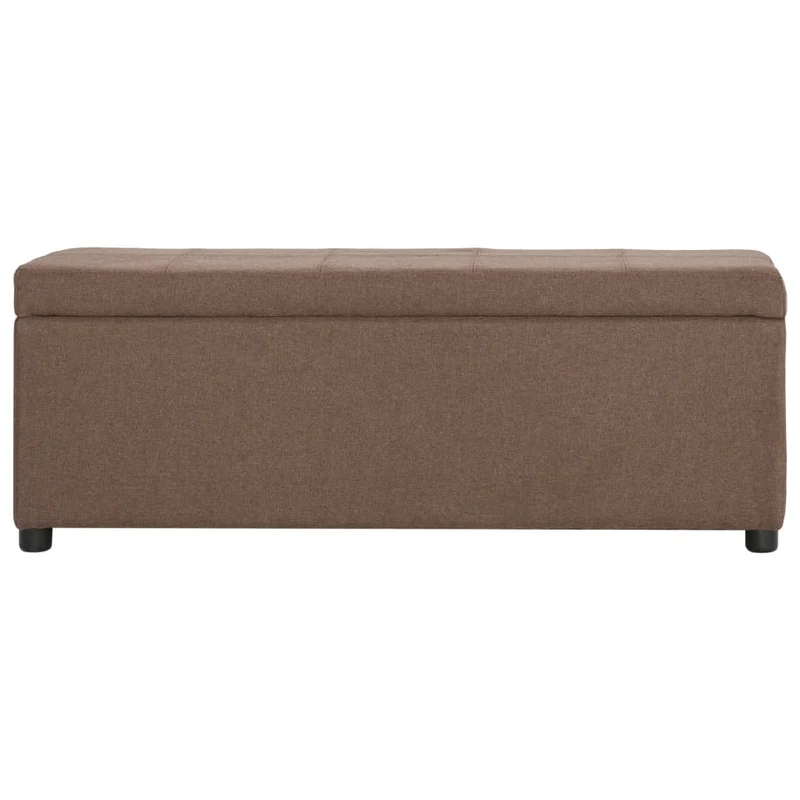 Banc banquette avec compartiment de rangement 116 cm marron polyester 02_0010893