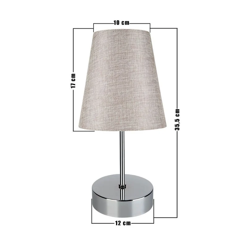 Lampada da tavolo cromo beige Estelya AZ1068
