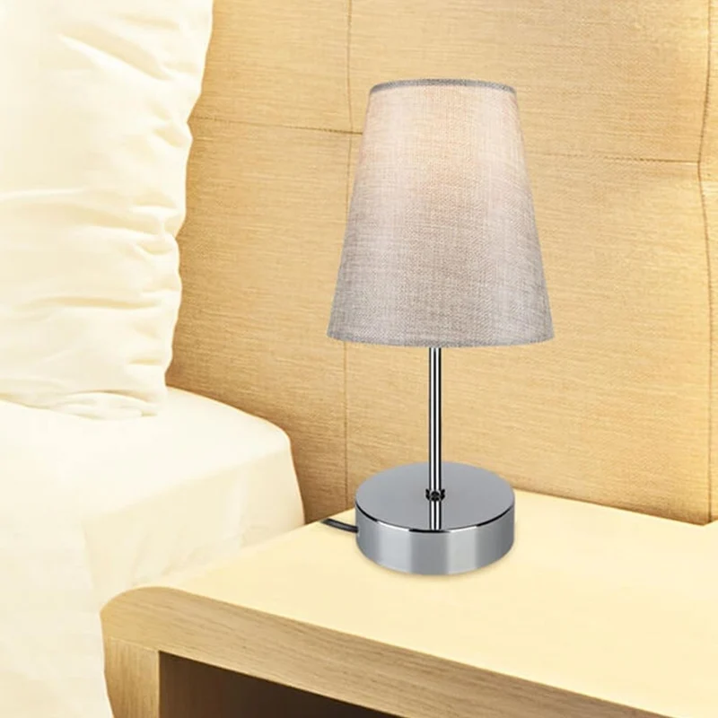 Lampada da tavolo cromo beige Estelya AZ1068