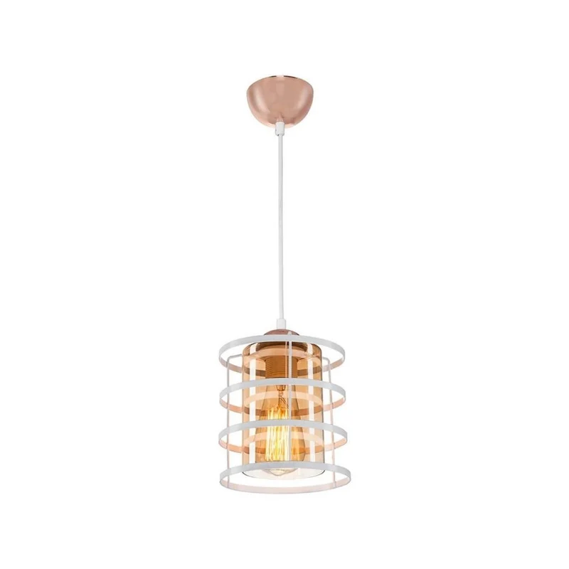 Lampada a sospensione 70h in metallo colore bianco Mira
