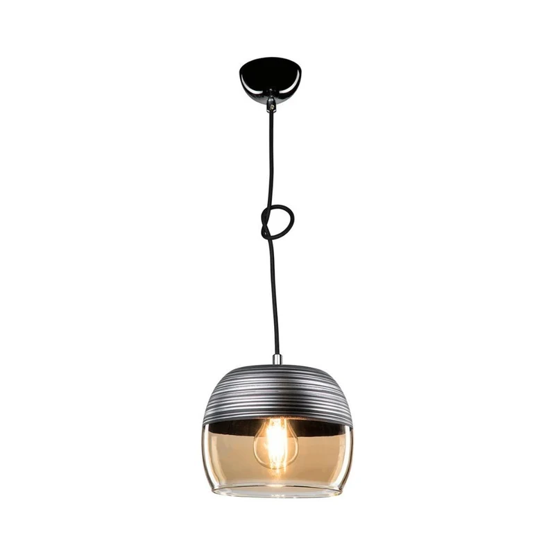 Lampada a sospensione 84h diffusore bicchiere rovesciato colore nero