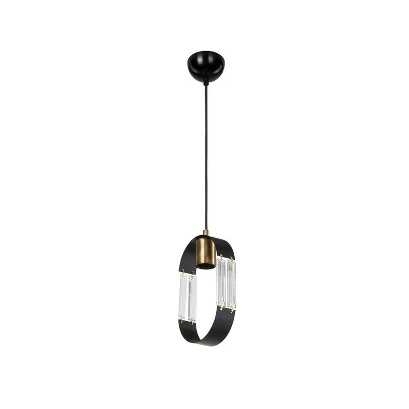 Lampada a sospensione con pendente nero Nova