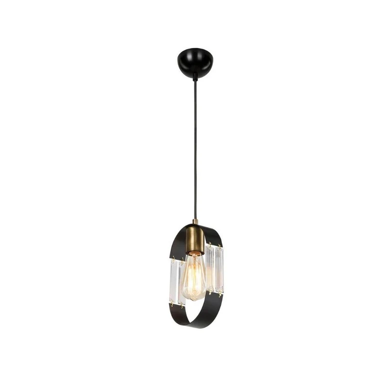 Lampada a sospensione con pendente nero Nova