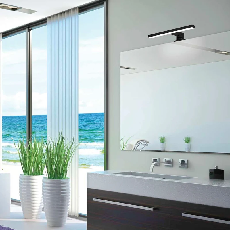 Lampada LED per bagno colore nera 300 mm 5W - Kyra