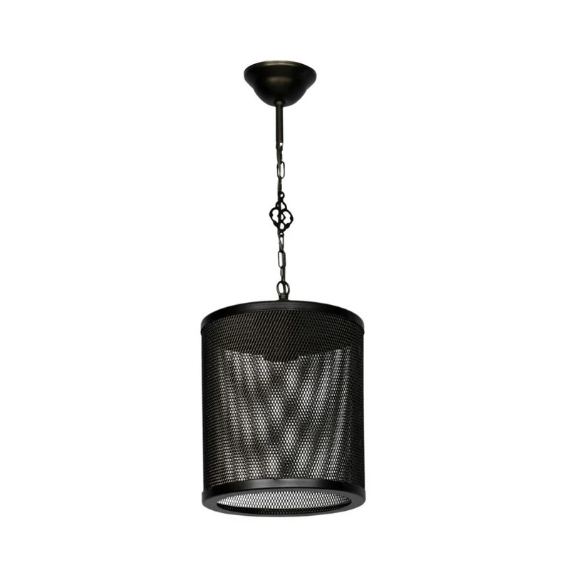 Lampada a sospensione metallo reticolato colore nero Nadra