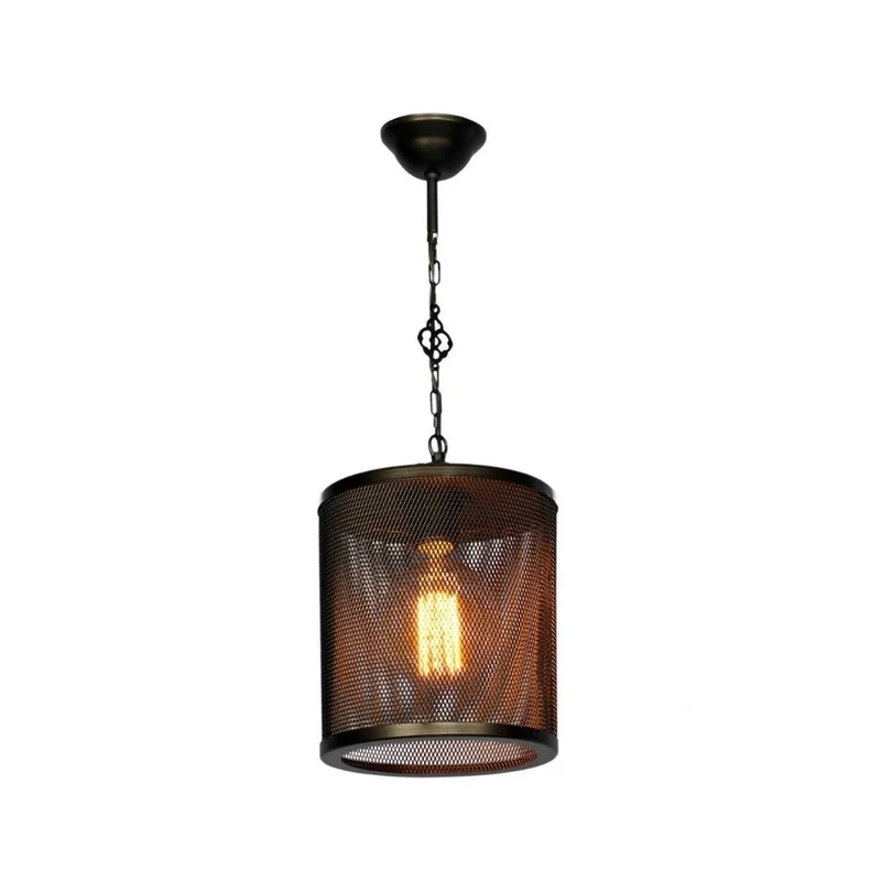 Lampada a sospensione metallo reticolato colore nero Nadra