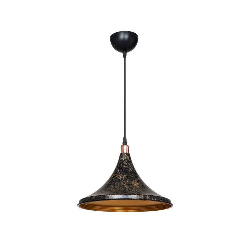 Lampada a sospensione Kalyon metallo nero oro - ASZ1650