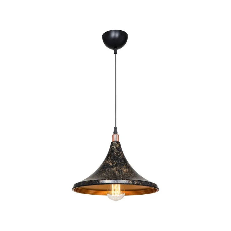 Lampada a sospensione Kalyon metallo nero oro - ASZ1650