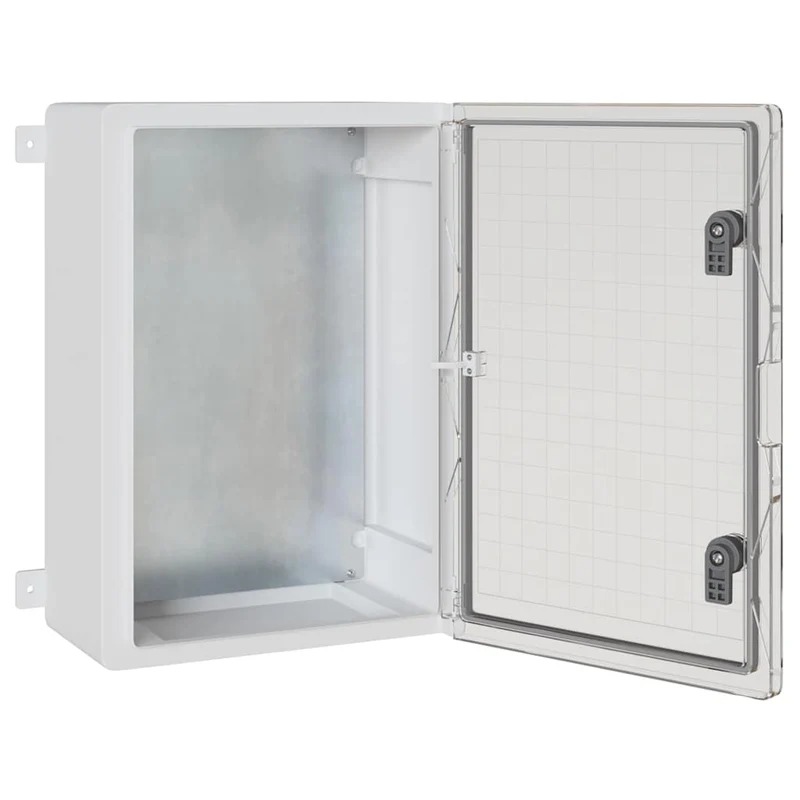 Armoire de contrôle moderne 35 x 19,5 x 50 cm solution de rangement élégante polyvalente en plastique gris 02_0058212