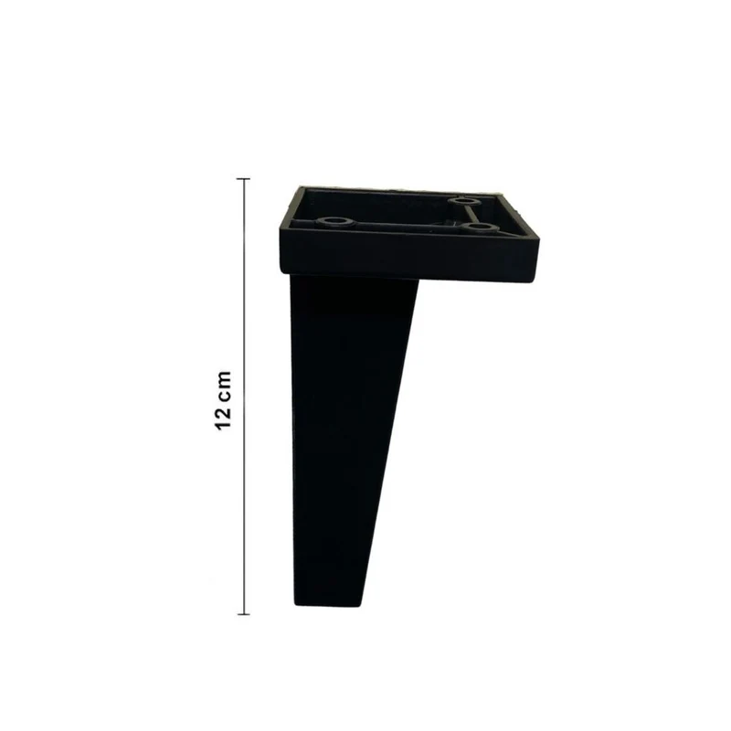 Piede per mobile colore nero 12H cm - Y834NE
