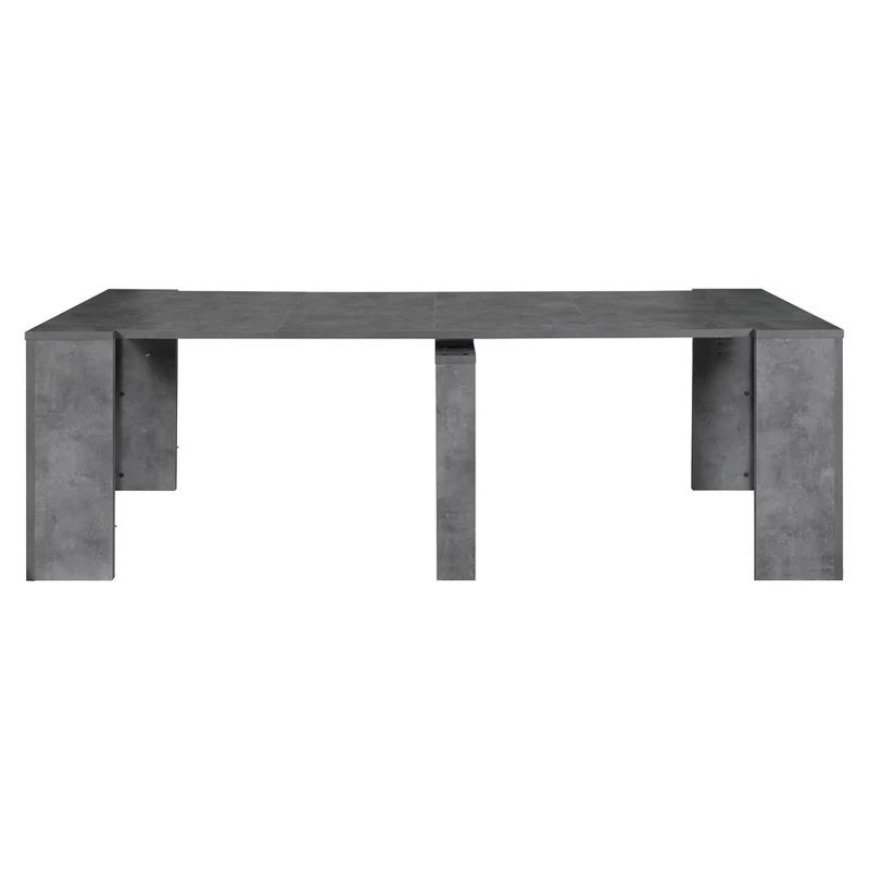 Tavolo consolle allungabile 252 cm colore cemento - Baku