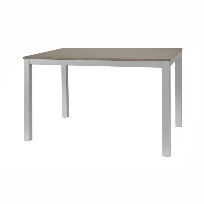 Tavolo rettangolare 120x80 struttura bianca e piano larice grigio Monster