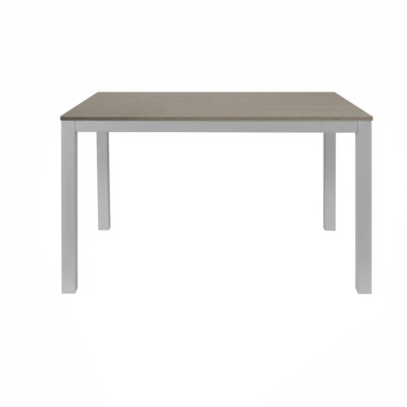 Tavolo rettangolare 120x80 struttura bianca e piano larice grigio Monster