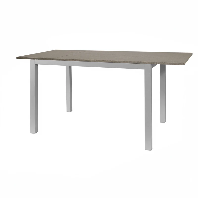 Tavolo rettangolare 120x80 struttura bianca e piano larice grigio Monster