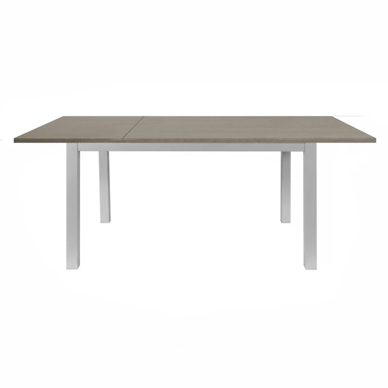 Tavolo rettangolare 120x80 struttura bianca e piano larice grigio Monster