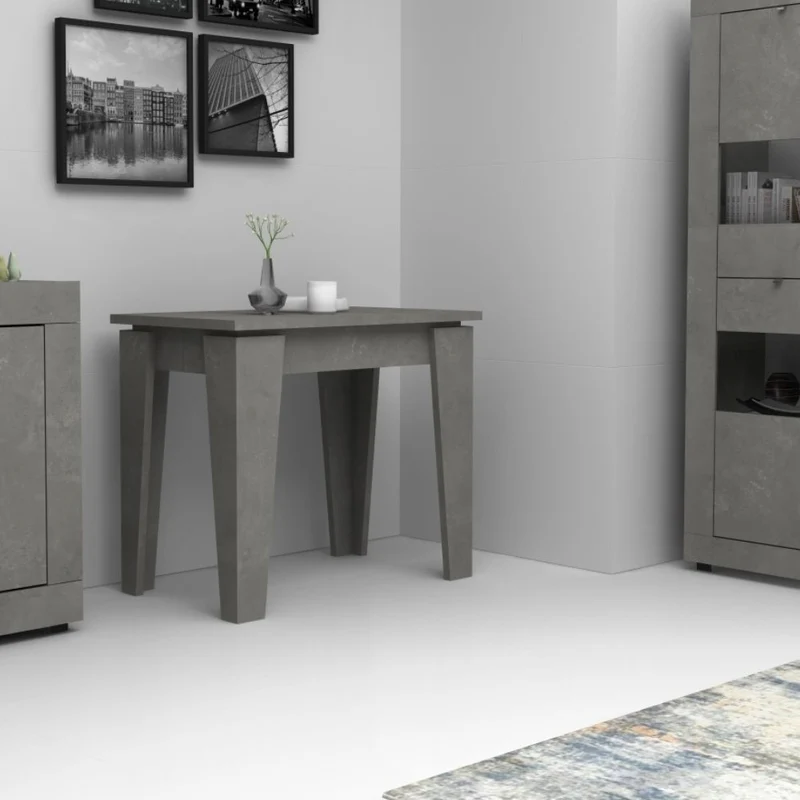 Consolle allungabile colore cemento 50x90 cm Natron