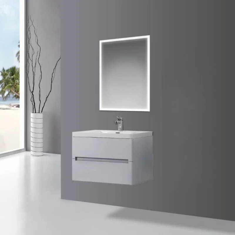 Mobile bagno sospeso 90cm con lavabo colore grigio chiaro Varano