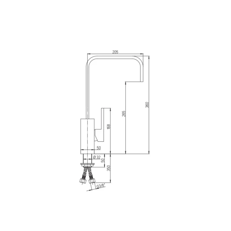 Miscelatore da cucina cromato Paini 84CR572R DAX