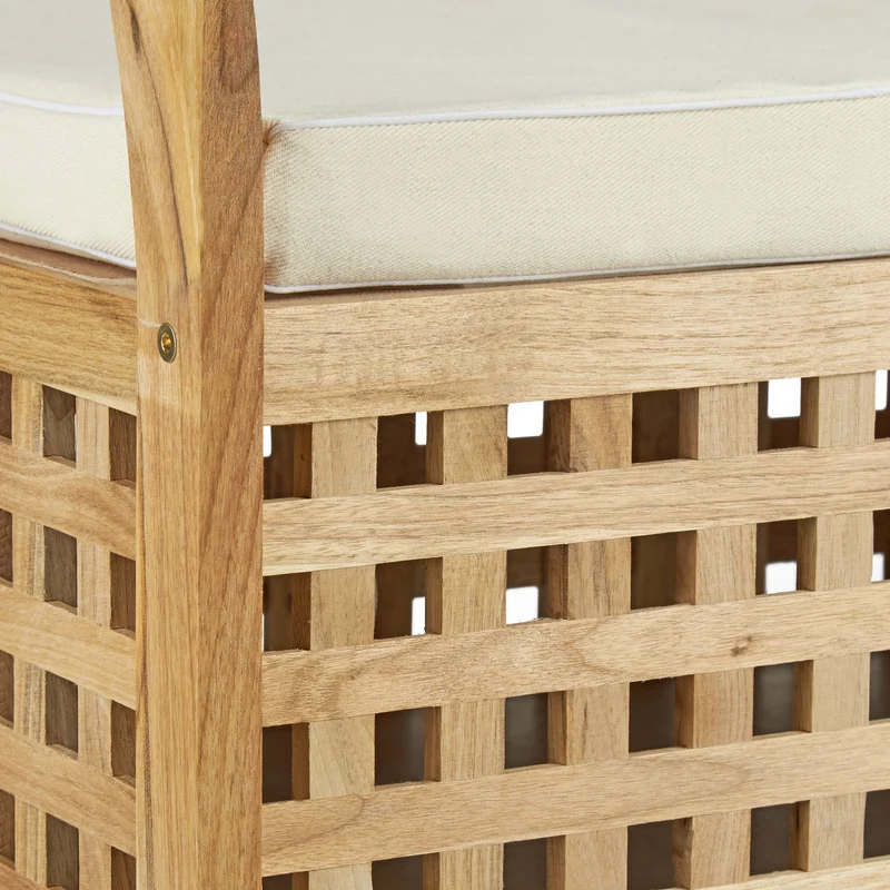 Banc coffre de rangement 120 x 40 x 45 cm 2 places look moderne et intemporel en noyer marron 13_0003283