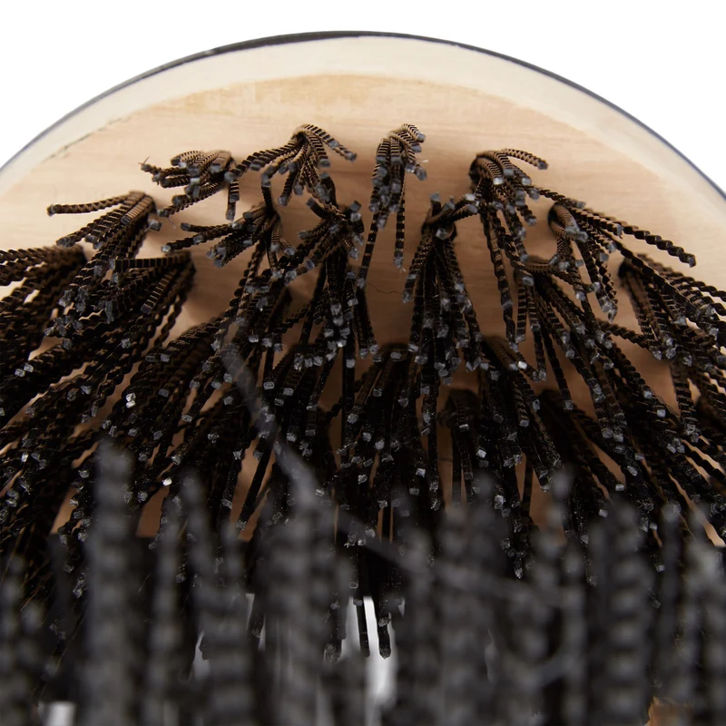 Paillasson avec brosses universelles nettoyage extérieur 11,5 x 23 x 15 cm en bois noir 13_0004635