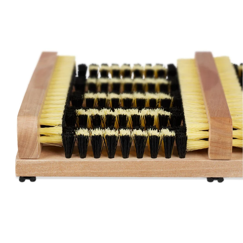 Gratte-bottes pratique pour extérieur jardin terrasse 5,5 x 36 x 26 cm en bois naturel 13_0004004
