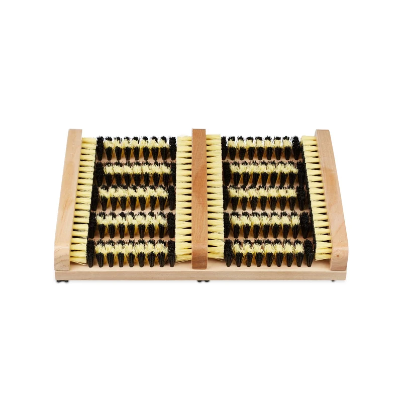 Gratte-bottes pratique pour extérieur jardin terrasse 5,5 x 36 x 26 cm en bois naturel 13_0004004