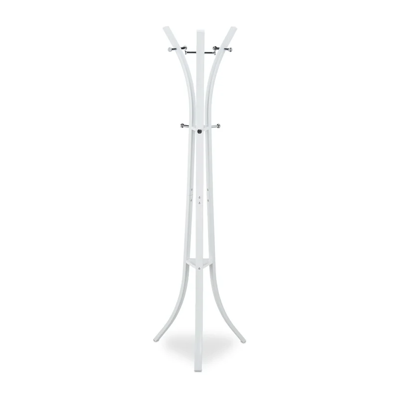 Porte-manteaux moderne fonctionnel 175 x 55 x 55 cm pour couloir entrée design minimaliste en métal noir 13_0004436