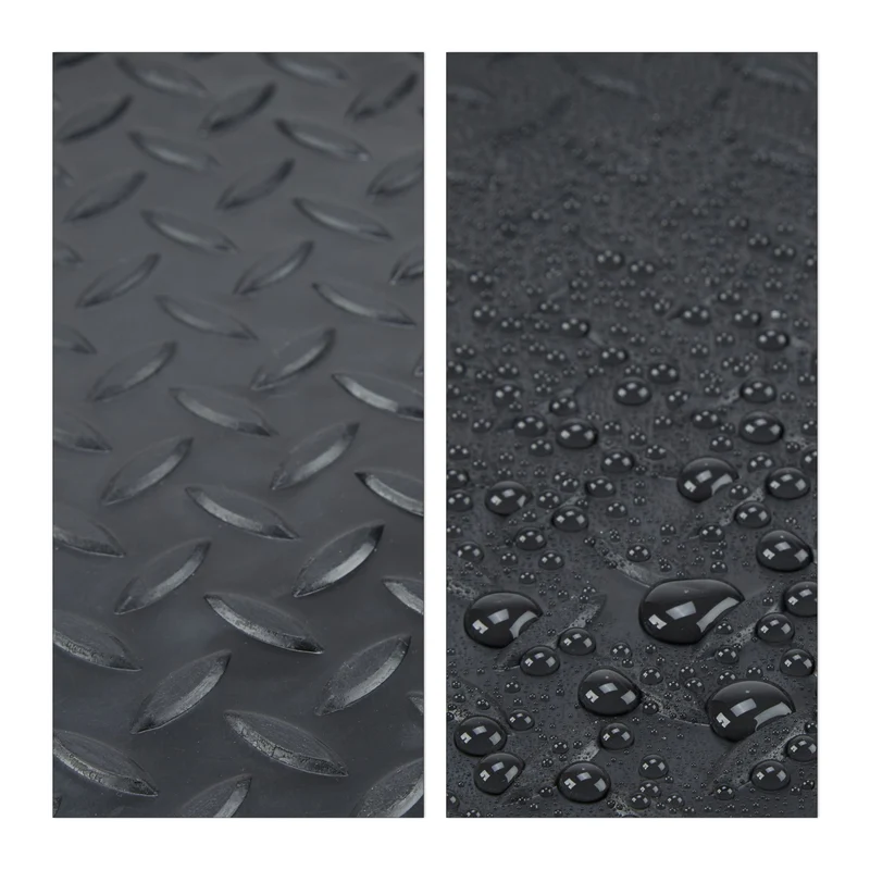 Plateau égouttoir polyvalent pratique pour chaussures 3 x 49 x 35 cm en plastique noir 13_0006803