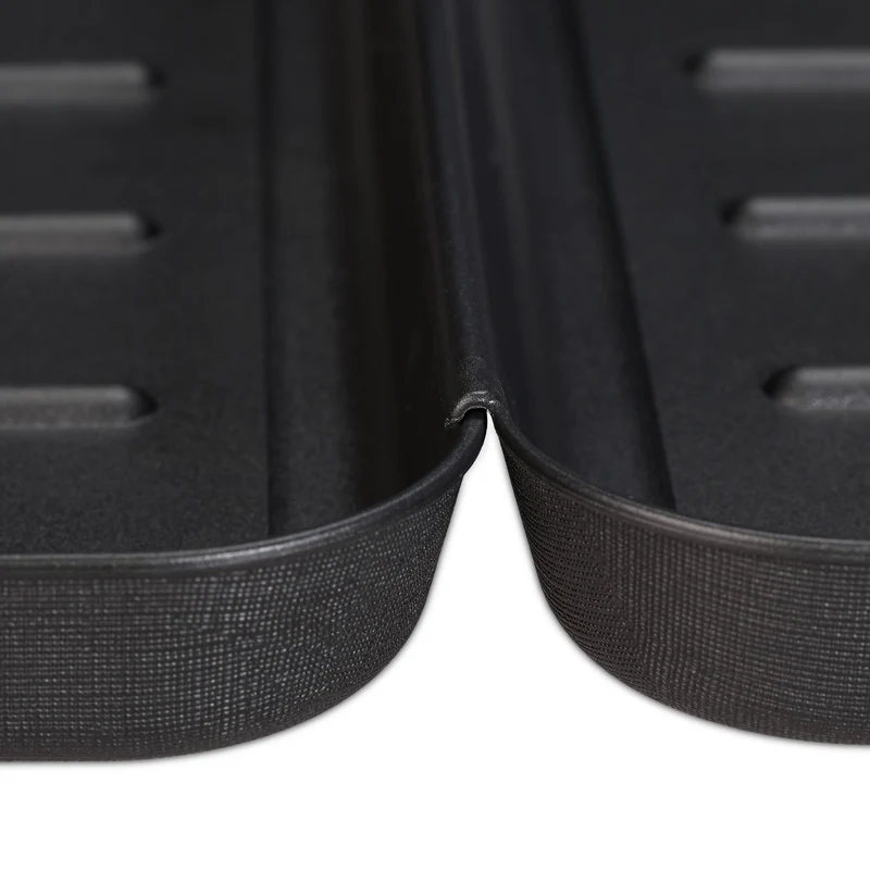Lot de 3 bacs à chaussures empilables pour séchage rapide couloir voiture 3 x 35 x 27 cm en plastique noir 13_0006420