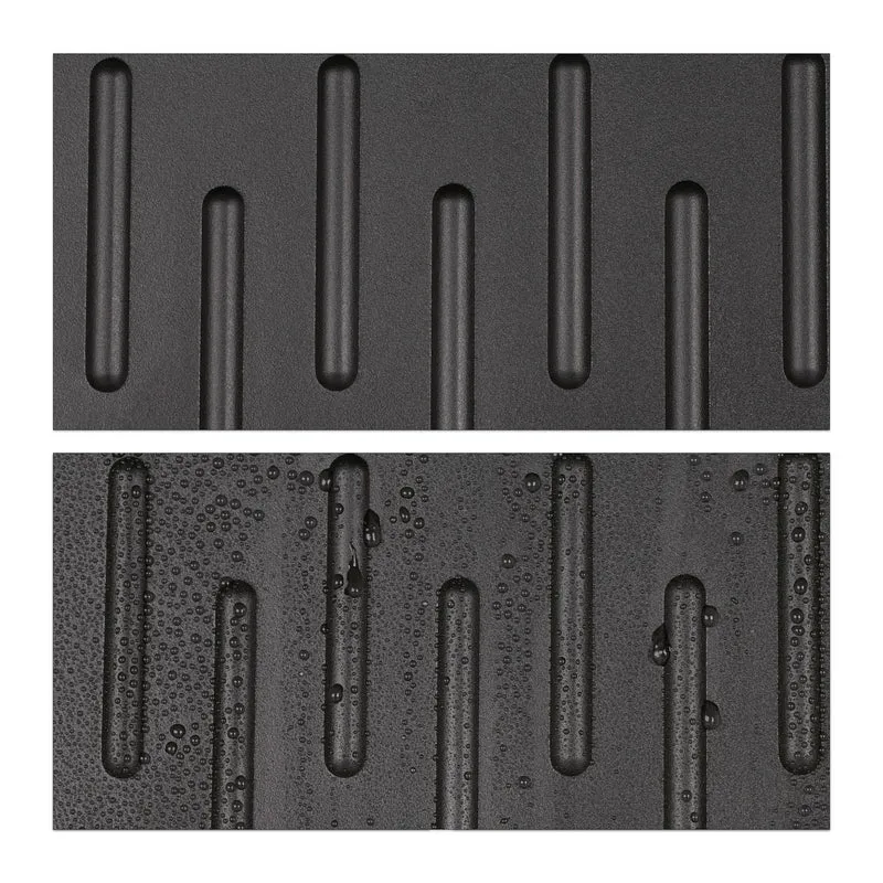 Lot de 3 bacs à chaussures empilables pour séchage rapide couloir voiture 3 x 35 x 27 cm en plastique noir 13_0006420