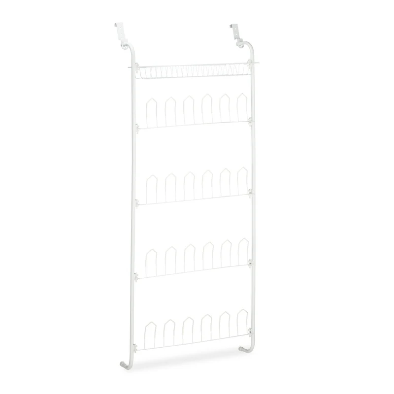 Range-chaussures suspendu moderne 4 niveaux 80 x 20 x 60 cm pratique gain de place en plastique noir 13_0006873