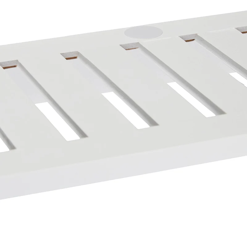Garde-robe mural étroit décoratif style campagnard 80 x 20 x 10 cm en bambou blanc 13_0008441