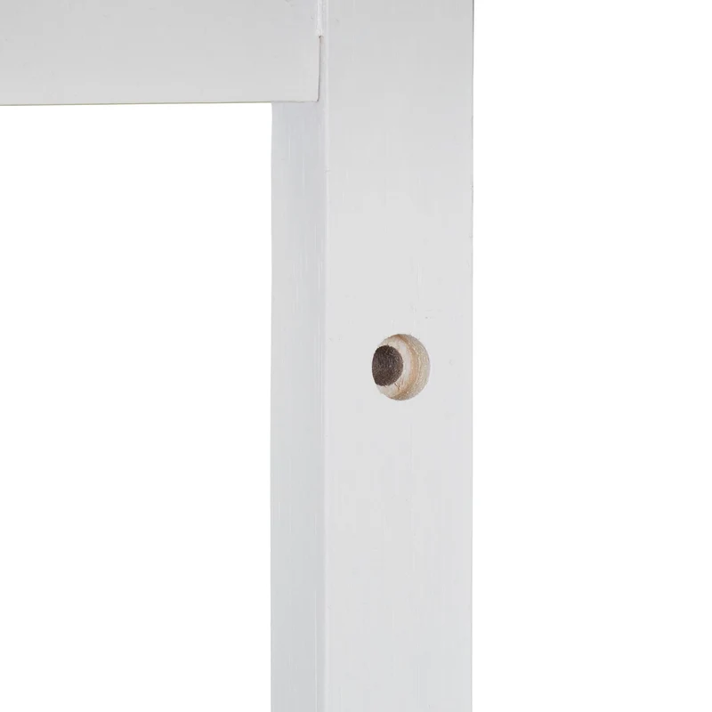 Garde-robe mural étroit décoratif style campagnard 80 x 20 x 10 cm en bambou blanc 13_0008441