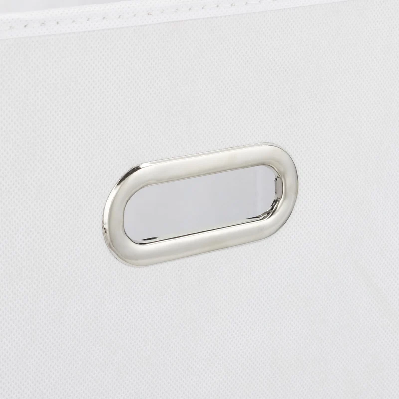 Lot de 2 boîtes de rangement pliables pratiques pour linge jouets salle de bain 30 x 30 x 30 cm en polyester blanc 13_0007599