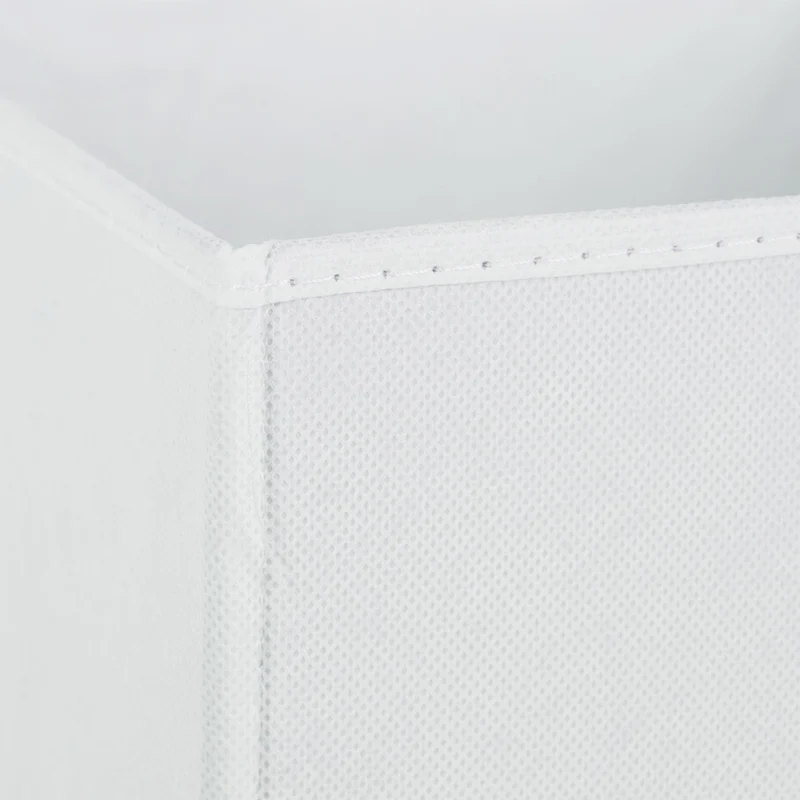 Lot de 2 boîtes de rangement pliables pratiques pour linge jouets salle de bain 30 x 30 x 30 cm en polyester blanc 13_0007599