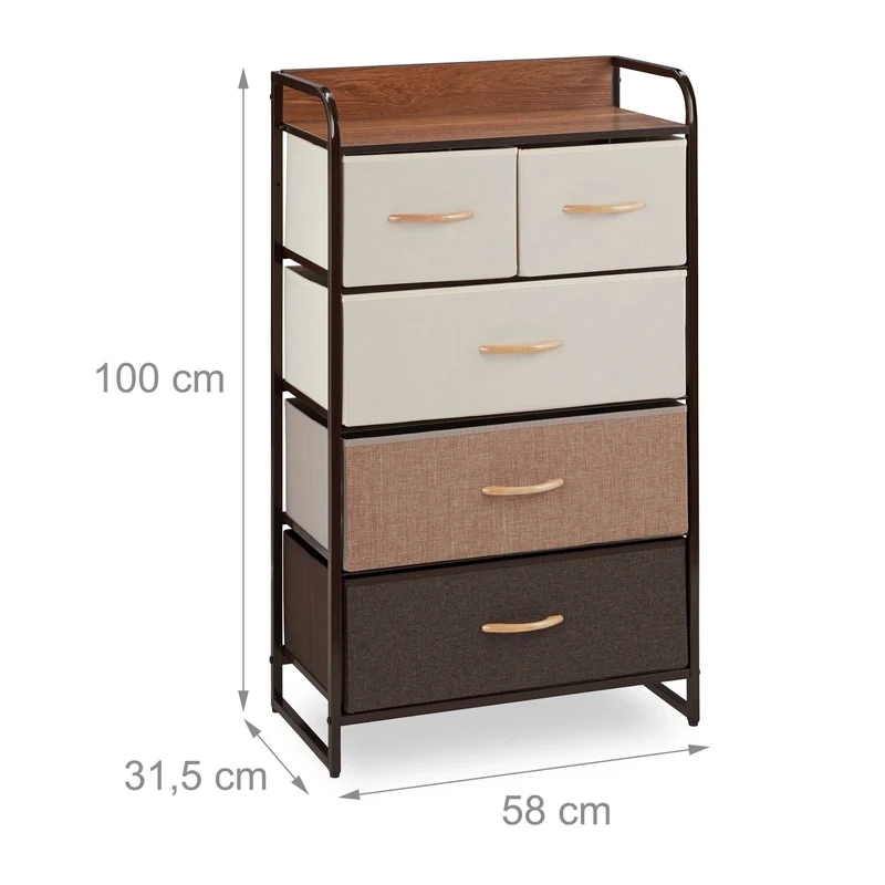 Armoire avec tiroirs design épuré rangement pratique chambre 79 x 58 x 31,5 cm en bois blanc 13_0007714
